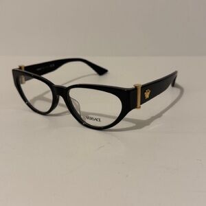 Versace Mod 3366-F GB1 Glasses in Black with Gold Details New Authentic